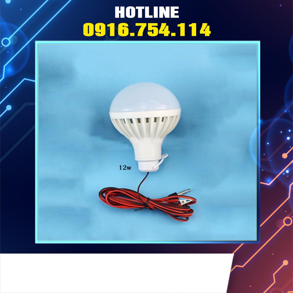 [SẢN PHẨM CHÍNH HÃNG] Bóng đèn led 12V - 12W dùng cho bình ắc quy 12V