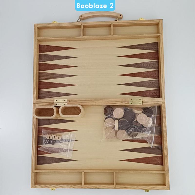 Bộ Backgammon Truyền Thống Trung Bình Bằng Gỗ Cho Người Lớn