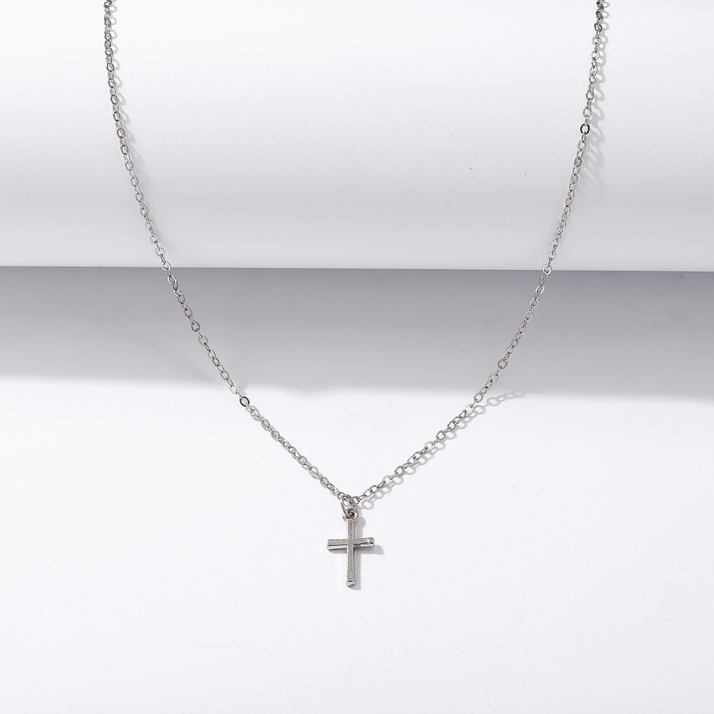 Vòng cổ Mạ Vàng/Bạc Mặt Thánh Giá Đơn Giản Cho Nữ