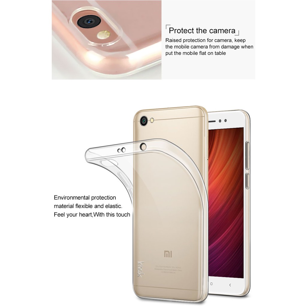 Imak Ốp Điện Thoại Tpu Mềm Trong Suốt Chống Sốc Cho Xiaomi Redmi Note 5a / Redmi Note 5 A