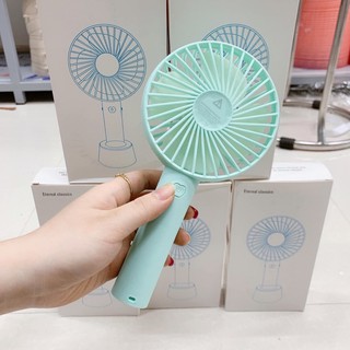 Quạt tích điện mini trọn bộ quạt pin đế dây sạc