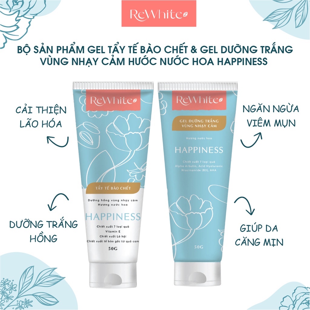 Gel mờ thâm+ tẩy tế bào chết Rewhitez giảm mờ thâm nách đầu gối làm hồng vùng kín nhũ hoa (típ xanh)- 50G shop Hello Sun