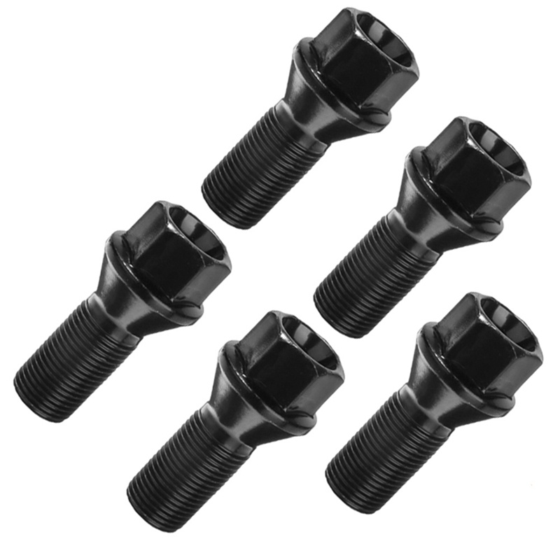 Set 5 Bu Lông M14X1.25 Màu Đen Bằng Thép Chất Lượng Cao 36136781151 Ốp Bảo Vệ Chìa Khóa Xe Hơi Thiết Kế Sang Trọng Cho bmw x3 x5 e70 e71 f20 f25 x5