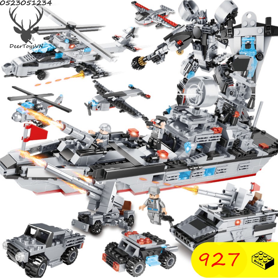 BỘ ĐỒ CHƠI XẾP HÌNH LEGO Chiến Hạm, OTO, ROBOT, TÀU CHIẾN, LEGO TRỰC THĂNG, LEGO XE SWAT