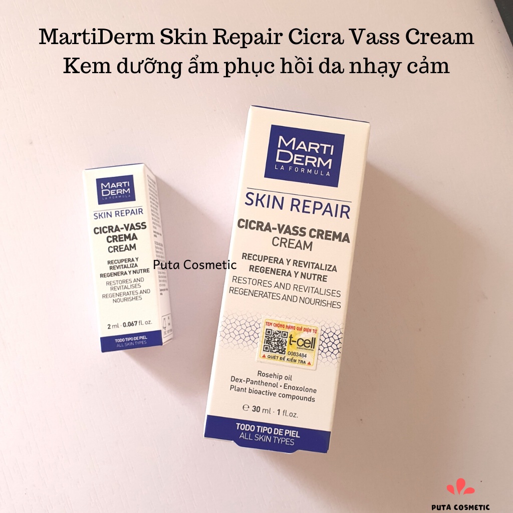 Kem dưỡng ẩm phục hồi Martiderm Skin Repair Cicra Vass Cream 30ml