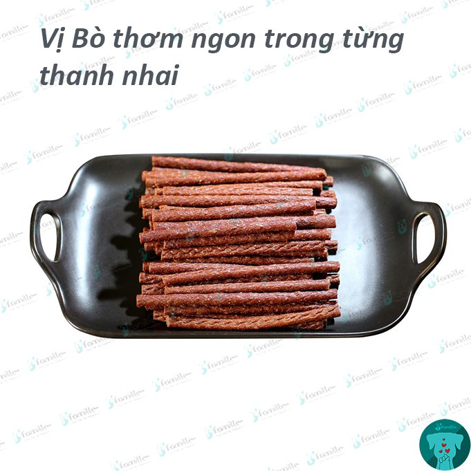 [HIGH PROTEIN]Treat Thưởng Học Lệnh, Bò Nướng Beefsteak Cao Cấp Cho Chó, Giàu Đạm & Vitamin. Gói 100gr. JF72