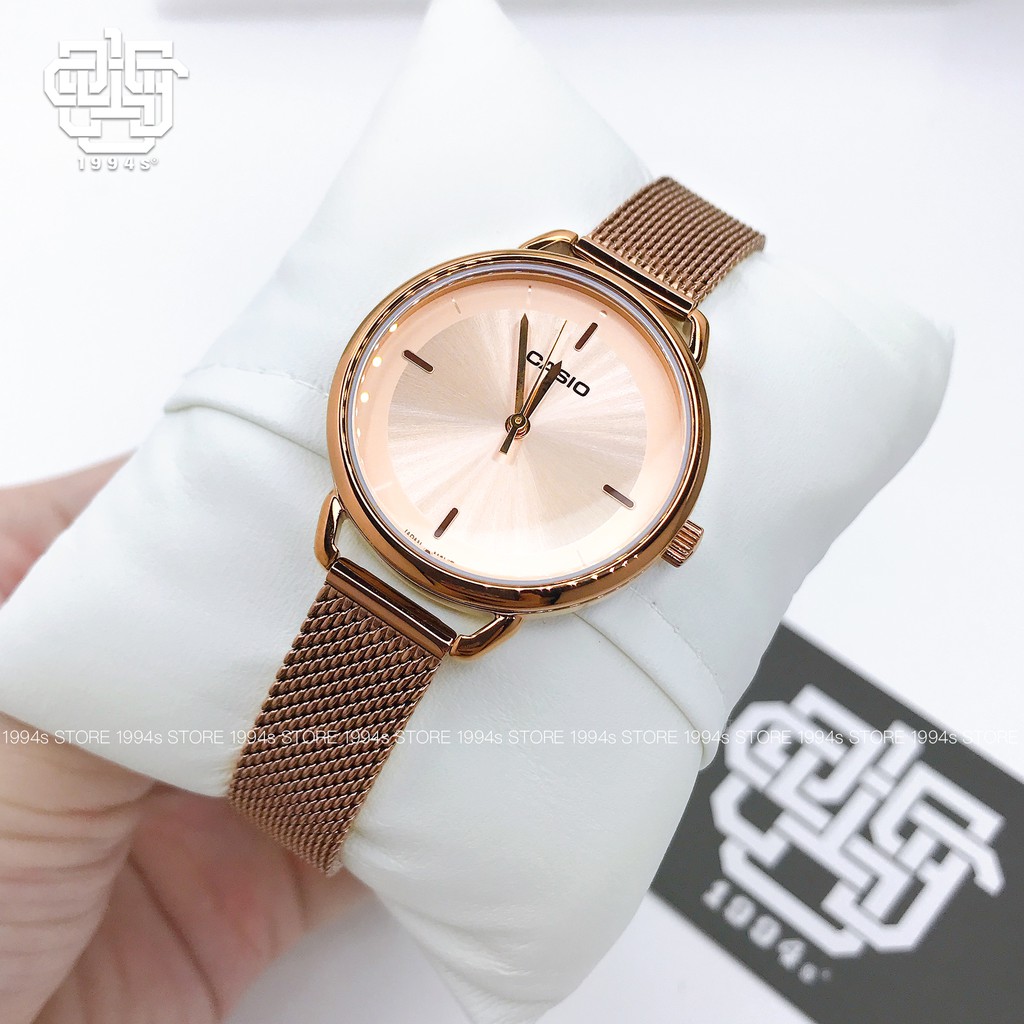 Đồng hồ nữ Casio LTP-E413 / LTP-E413MR-9A dây thép không gỉ, chống nước 50m, size 32mm, hàng chính hãng