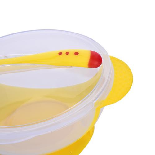 Bộ chén tập ăn có đế hít kèm muỗng dành cho bé