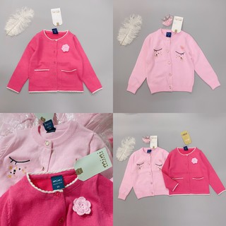 Áo khoác cardigan len quảng châu bé gái
