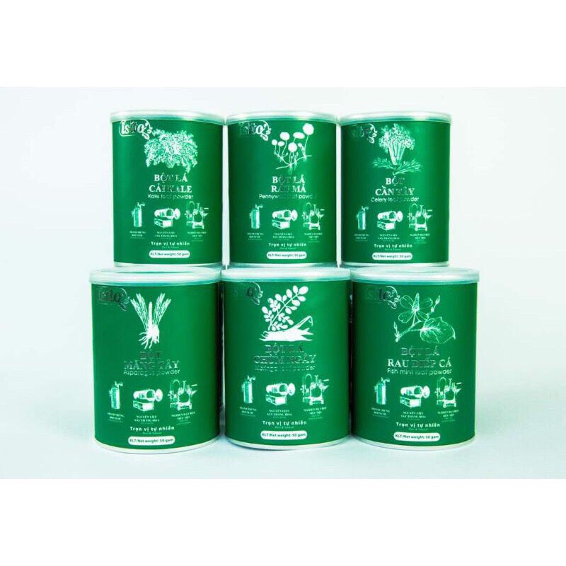 Các loại bột rau sinh tố ISITO 45gr-50gr, công nghệ sấy thăng hoa giữ trọn vitamin (mua 3 tặng 1)