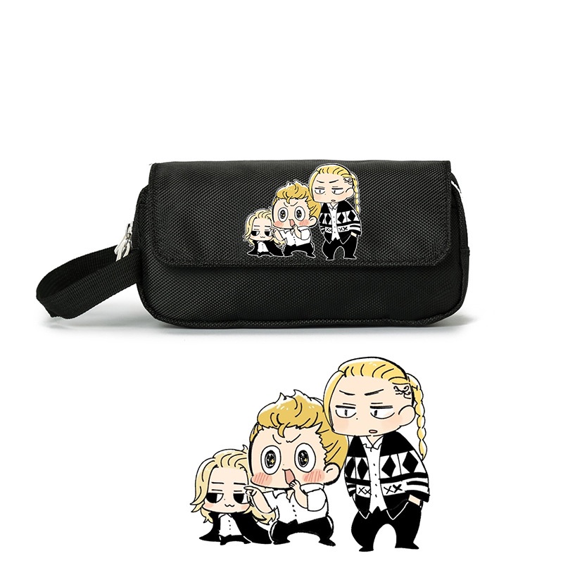 (TK1) Hộp bút vải canvas IN HÌNH Tokyo Revengers Kịch trường của Takemichi anime chibi phụ kiện học tập tiện lợi