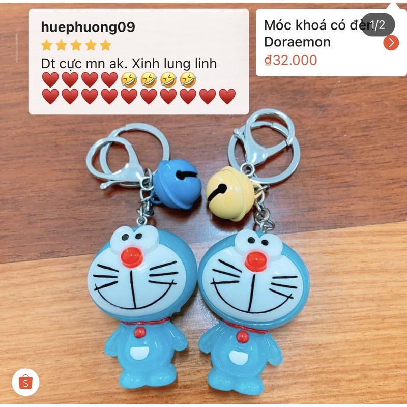 Móc khoá có đèn Doraemon