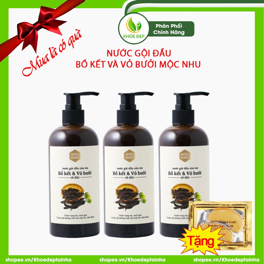 Nước Gội Đầu Bồ Kết Và Vỏ Bưởi Mộc Nhu 300ml