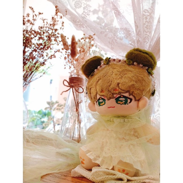 Áo choàng váy nơ cài tóc Dream of Neverland cho doll 20cm