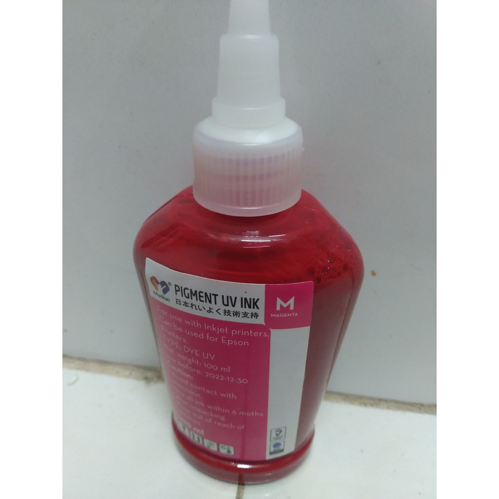 Mực Dầu (Pigment UV) chai màu Hồng loại 100ml