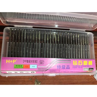 BỘ 30 MŨI MÀI KHẮC ĐẦU KIM CƯƠNG HP