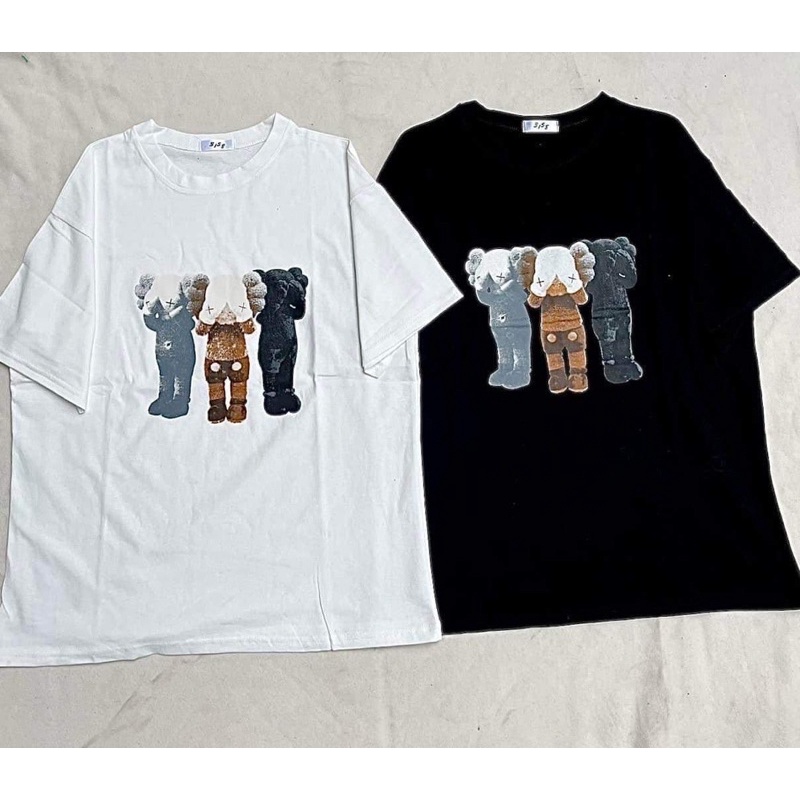 Áo phông Kaws che mặt chất cotton khô H2A766