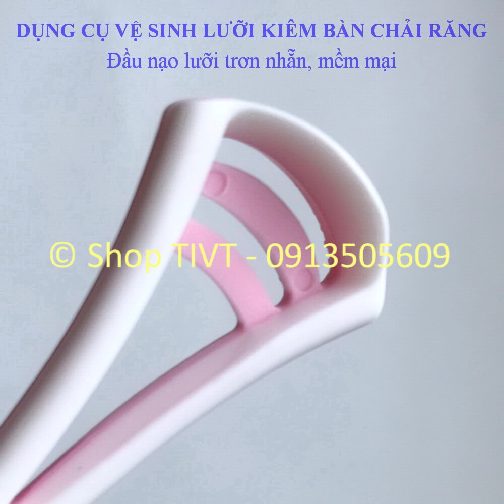 Dụng cụ răng miệng 2 đầu: dùng để vệ sinh lưỡi, làm bàn chải đánh răng, tiện ích 2 trong 1, bàn chải kiêm nạo lưỡi-TIVT