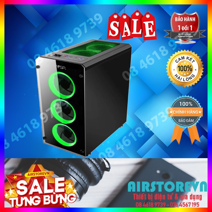 Case máy tính VSP KA-160 Serve kính cường lực 