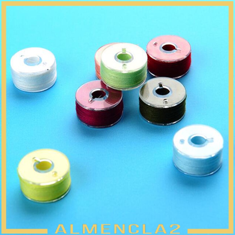 [ALMENCLA2] 50 Colors Sewing Thread Set with Plastic Bobbins Sewing Machine Reel Spools Case