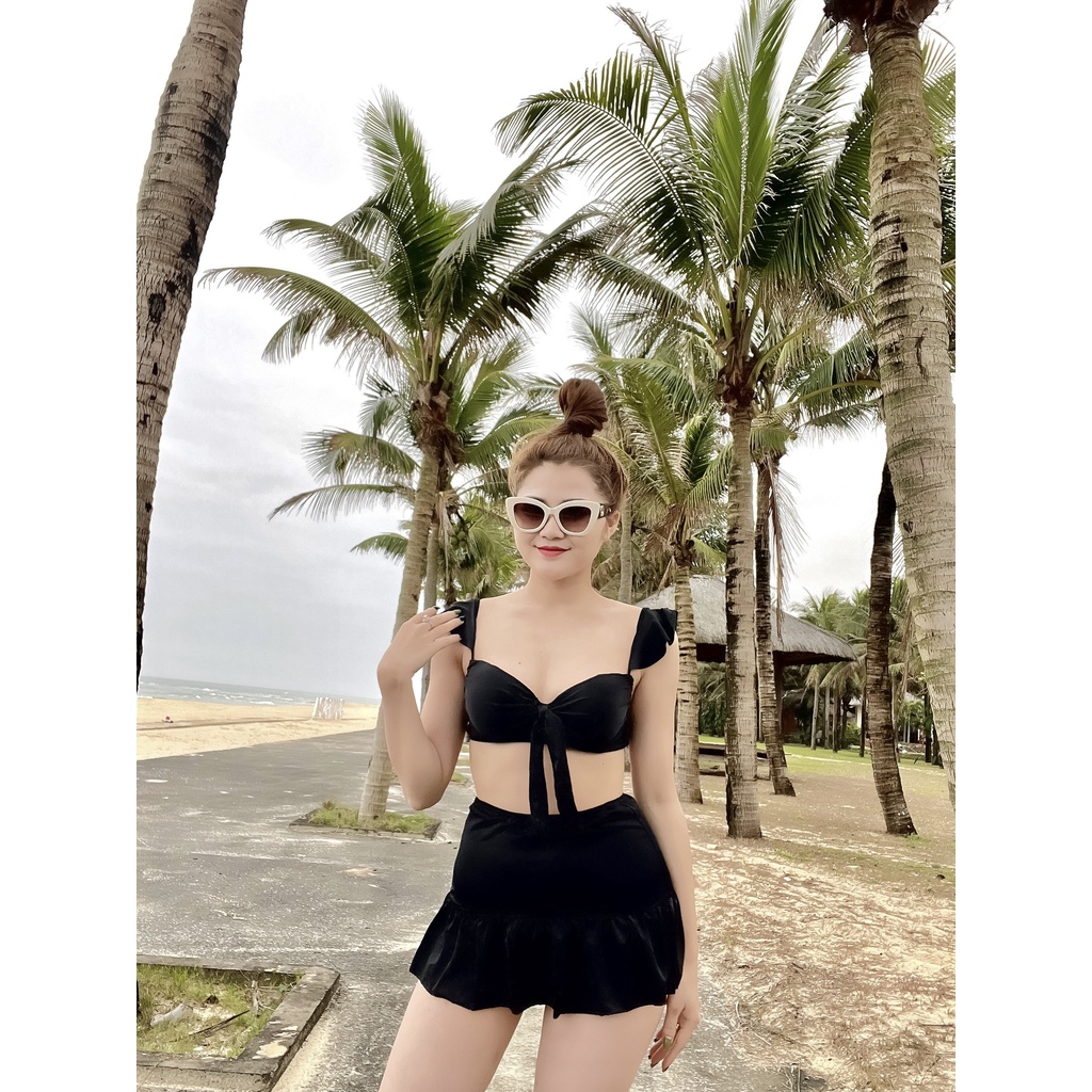 SET BIKINI, ĐỒ BƠI ĐI BIỂN HAI MẢNH ÁO NƠ CÁNH TIÊN ĐUÔI CÁ DỄ THƯƠNG ODERI HM-111