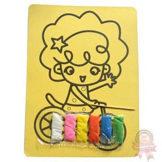 Tranh cát nghệ thuật size to cho bé tập vẽ tô màu nhiều hình dễ thương - Tặng kèm cát màu tập tô màu cho trẻ em