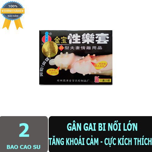 Bao cao su GOLD GAI BI LỚN HỘP 2 BCS