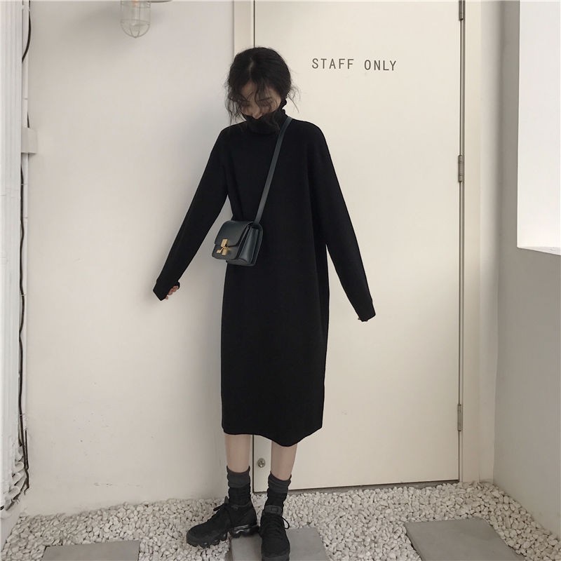 Đầm Nhung Dài Cổ Cao Thời Trang Thoải Mái Xinh Xắn Cho Nữ | BigBuy360 - bigbuy360.vn