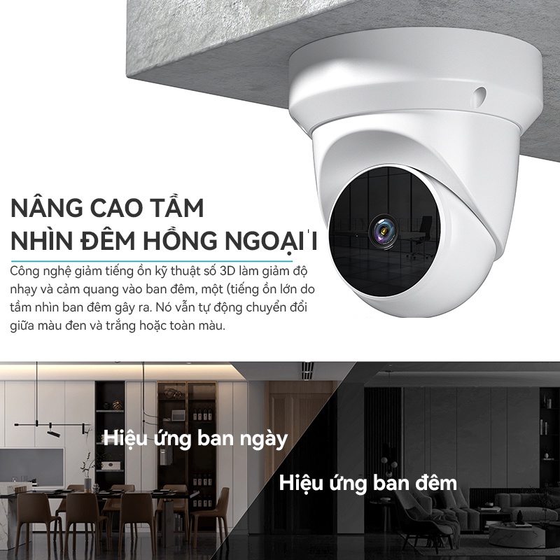Camera IP Wifi Xiaovv By V380 Q1 3MP CCTV Treo Tường Thông Minh Camera An Ninh Không Dây Máy Ảnh Nhìn Ban Đêm