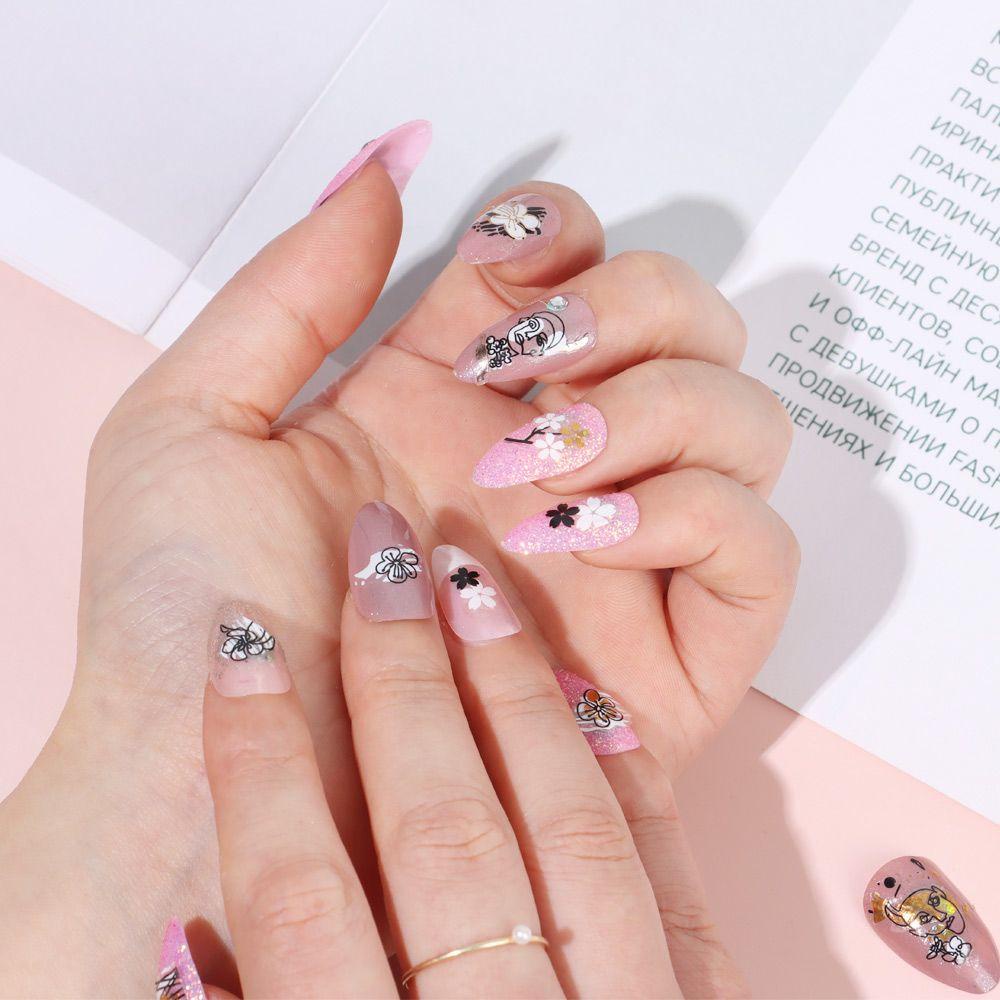 Miếng Dán Trang Trí Móng Tay Nghệ Thuật Họa Tiết Đại Dương/ Hoa Lá Ba Chiều DIY