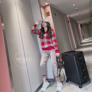 Set bộ len kẻ hàng QCCC chất đẹp