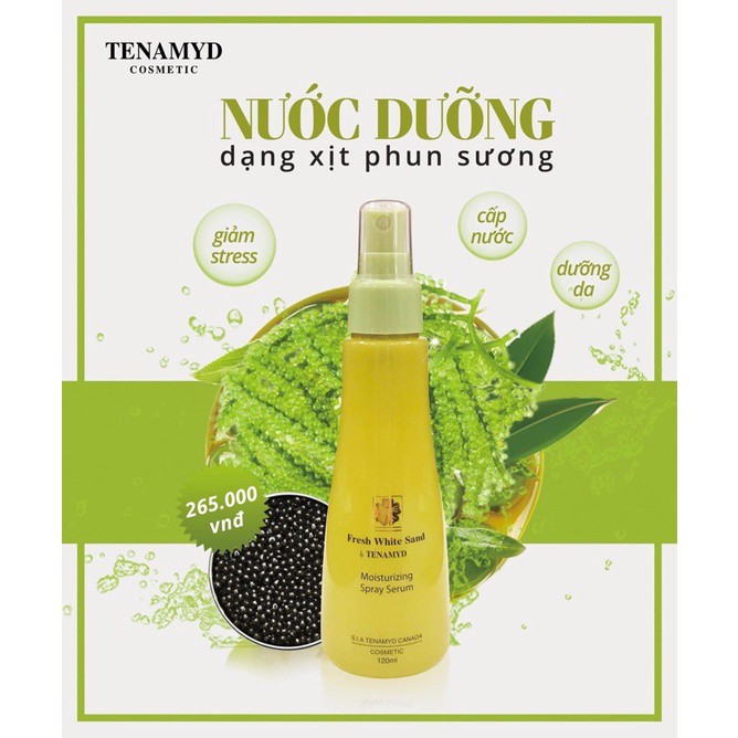 Xịt khoáng phun sương Tenamyd MOISTURIZING SPRAY SERUM - dưỡng ẩm, làm dịu da  120ml - Happy Life 4U