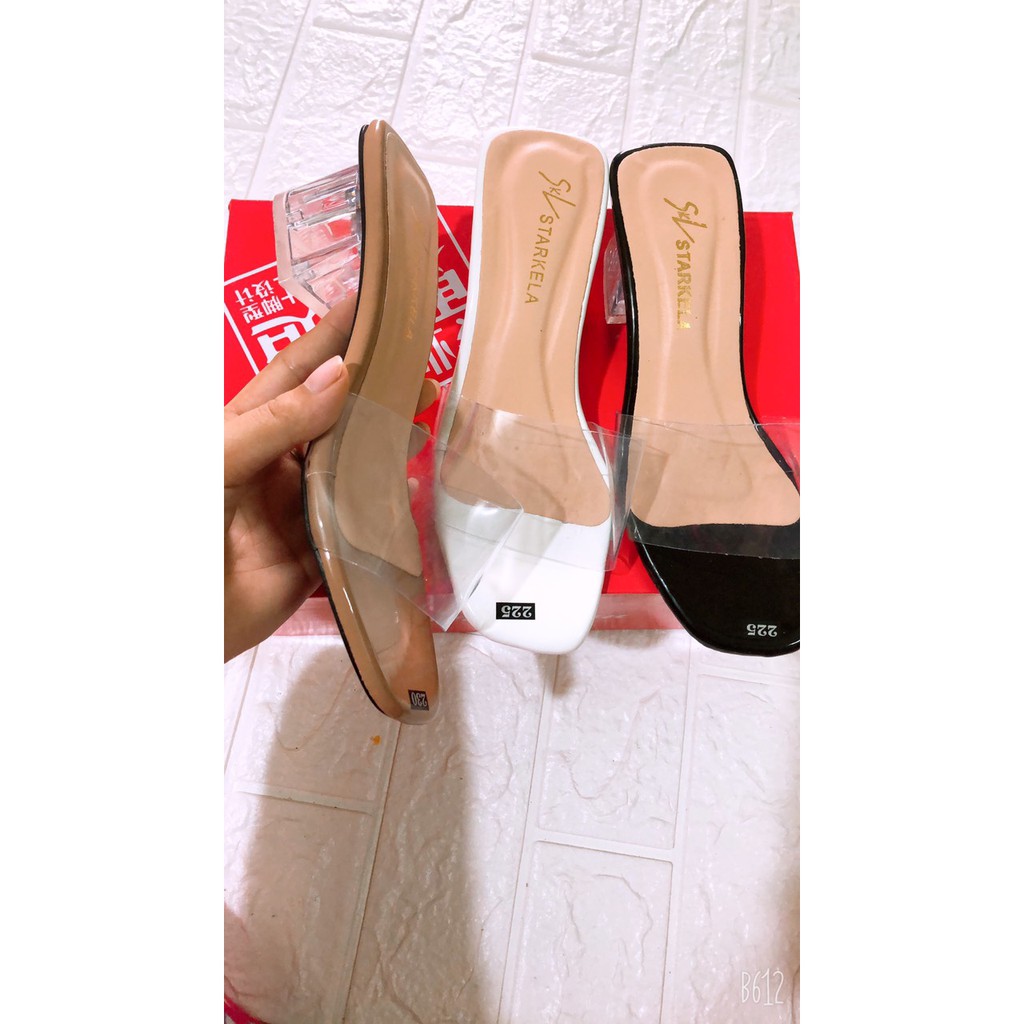 Dép nữ thời trang quai trong đế mika 3cm siêu êm chân