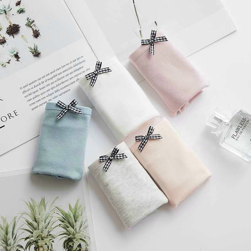 [Mã 12FASHIONSALE1 giảm 10K đơn 50K] Quần Lót Cotton Nữ Phối Nơ Kháng Khuẩn Chất Mềm Mịn Thoáng Mát | BigBuy360 - bigbuy360.vn