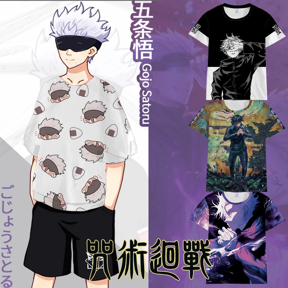 Áo Thun Tay Ngắn Cổ Tròn Dáng Rộng In Hình Anime Dễ Thương