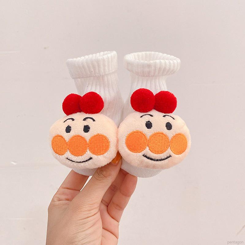 Vớ đan len chống trượt họa tiết hoạt hình dễ thương cho trẻ sơ sinh