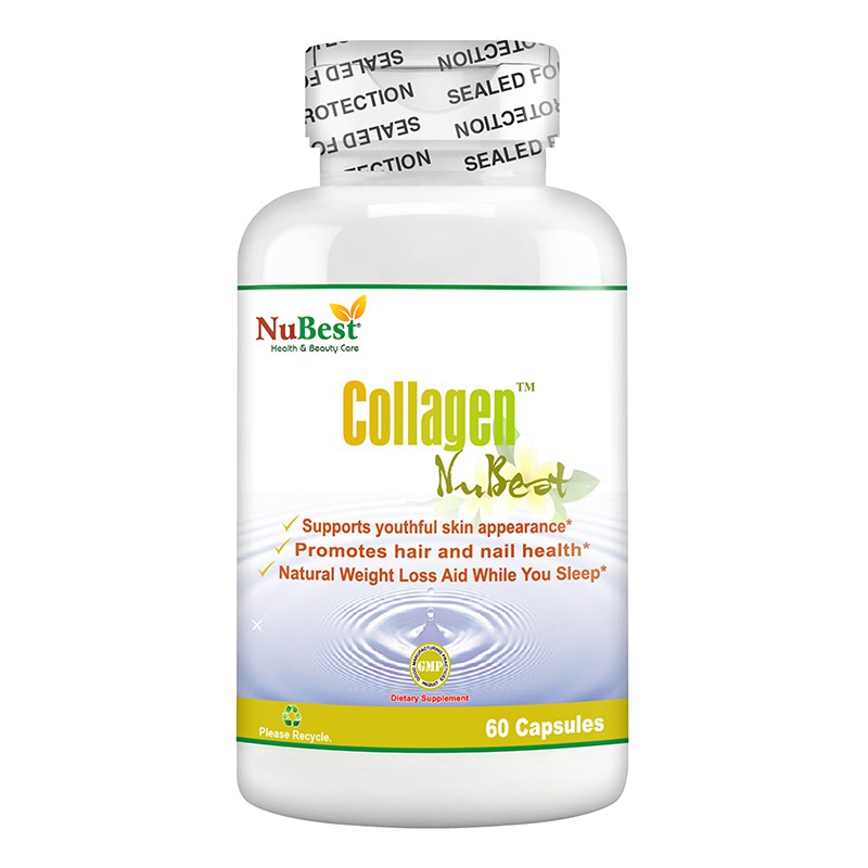 Thực Phẩm Bảo Vệ Sức Khoẻ Hỗ Trợ Chống Lão Hoá, Làm Đẹp Da Của Mỹ Collagen NuBest Hộp 60 Viên