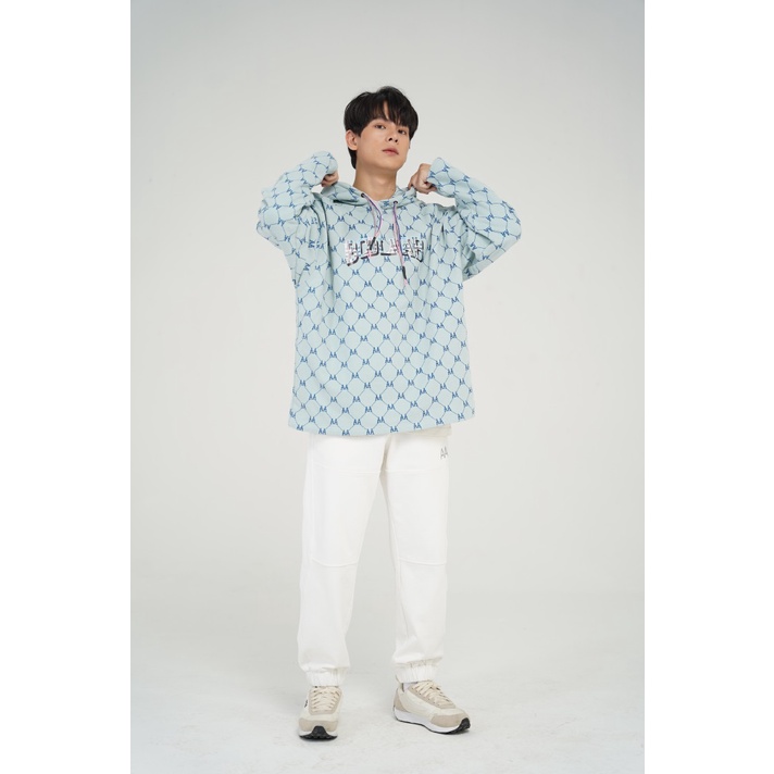 Áo Hoodie Nỉ Mũ Unisex BOO Dáng Oversized In Monogram AA BOOLAAB