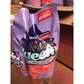Túi 3,8kg nước giặt xả Maxkleen các hương thơm.