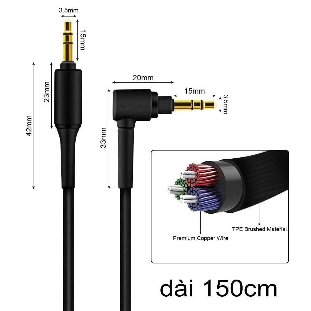 Jack Sony 3.5mm 2 đầu - Jack dây cắm audio Sony 3,5mm 2 đầu / dây cáp 3.5 mm