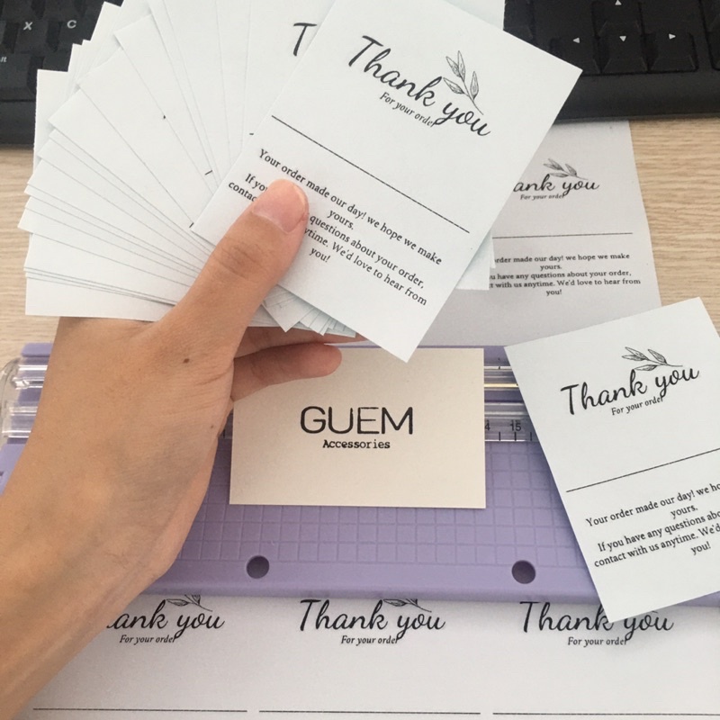 5 miếng dán niêm phong chữ thank you dán niêm phong cạnh hộp hàng nhỏ