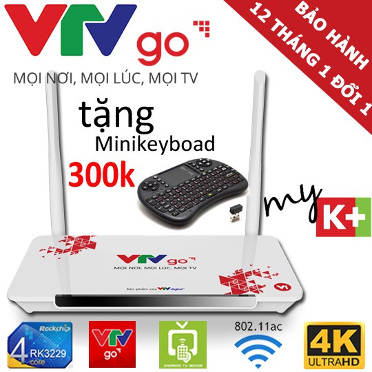 TV BOX VTVGO 2018 SmartBox bản quyền - Tặng Minikeyboad 300k