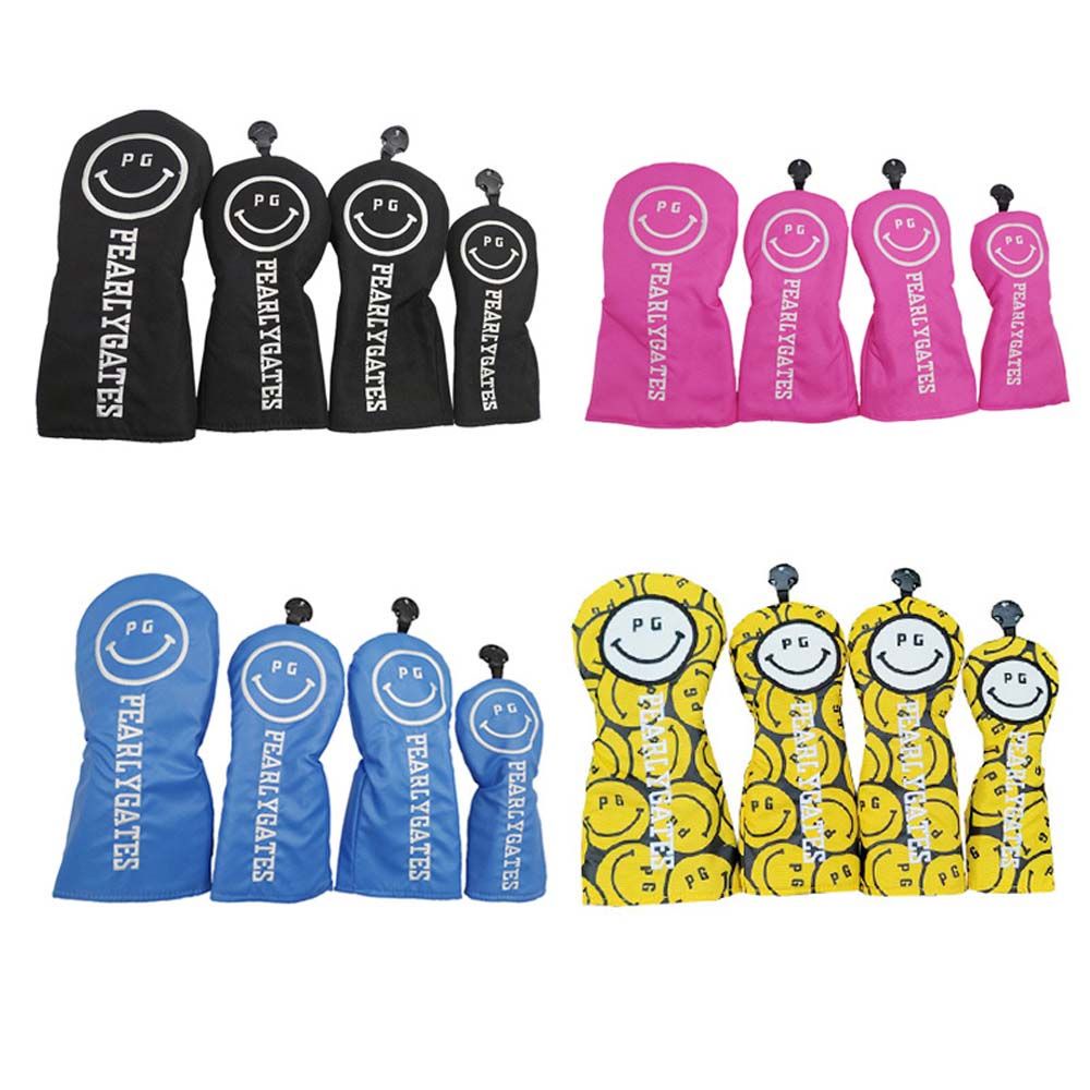Vỏ bọc bảo vệ đầu gậy đánh golf bằng gỗ hình mặt cười nhiều màu cho nam và nữ