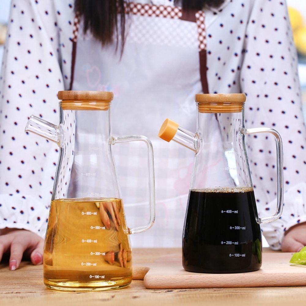 Bình Thủy Tinh Đựng Dầu Ăn / Giấm Có Tay Cầm 650 / 900ml