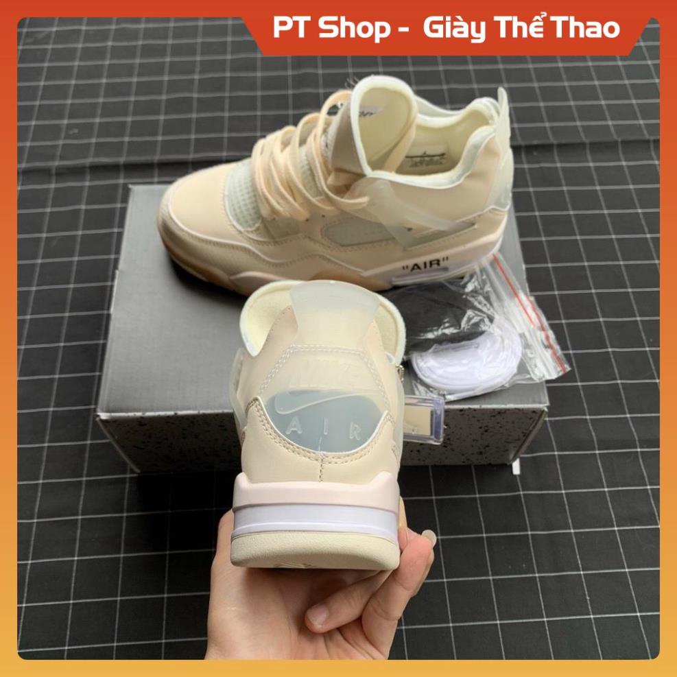 [Hàng Xịn + Xả Lỗ Vốn] Giày Jordan Vàng Đế Nâu Đỏ Xịn , Giầy JD1 4 Vàng off white low thấp cổ Hót trend