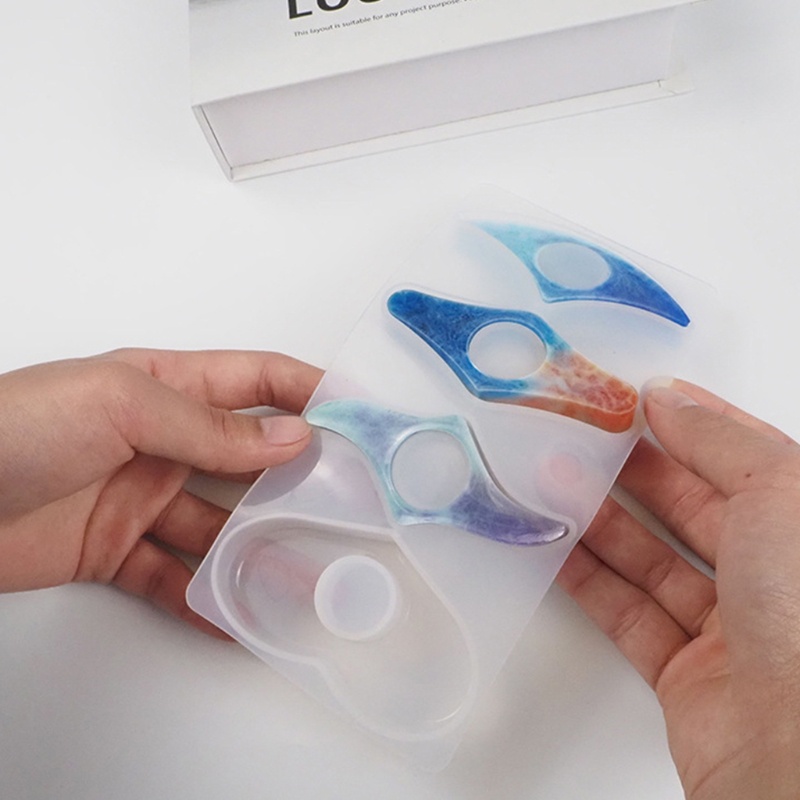 Khuôn Silicone Làm Thẻ Đánh Dấu Trang Sách Bằng Nhựa Epoxy Thủ Công DIY