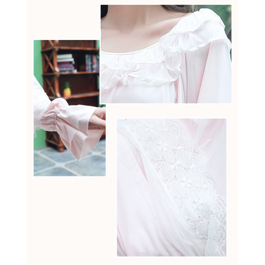 Đầm ngủ dài tay  phong cách lolita