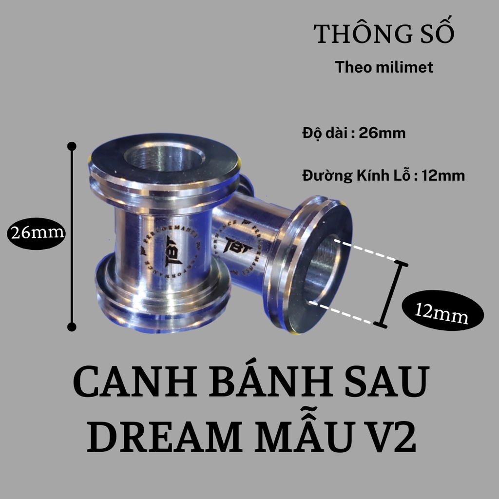 Cục canh TBT bánh sau v2 dream wave inox 304 lắp ráp như zin bảo hành trọn đời