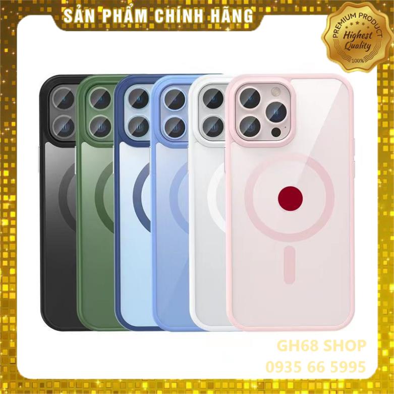 Ốp lưng Lưng Mica, Viền Silicon màu Magsafe cho iPhone 13 - chính hãng X&amp;M