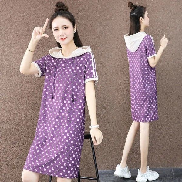 Đầm Tay Ngắn Có Nón Phong Cách Phương Tây Thời Trang Cho Nữ